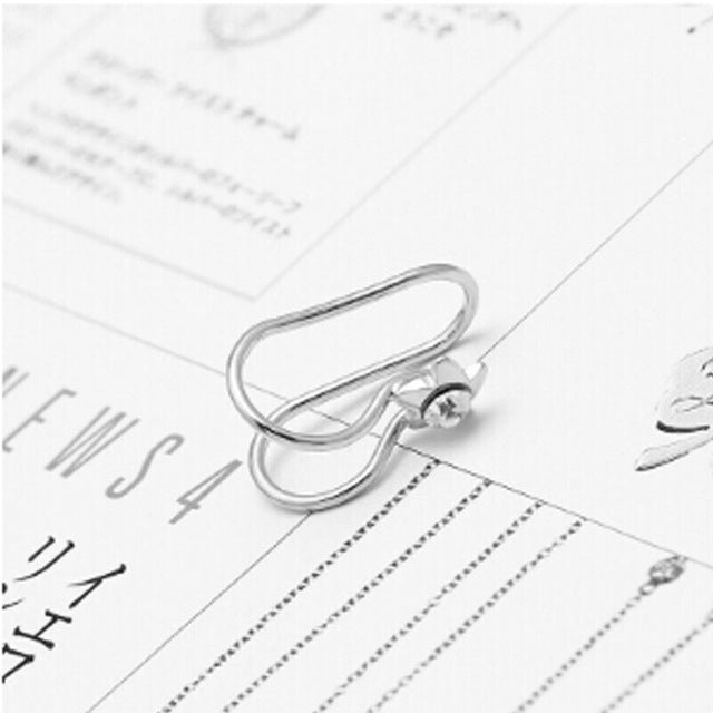 Temperament Simple Simulated Pearl Crystal Star Heart Moon Clip Ear Cuff Earrings For Women Fashion Jewelry No Piercing Bijoux