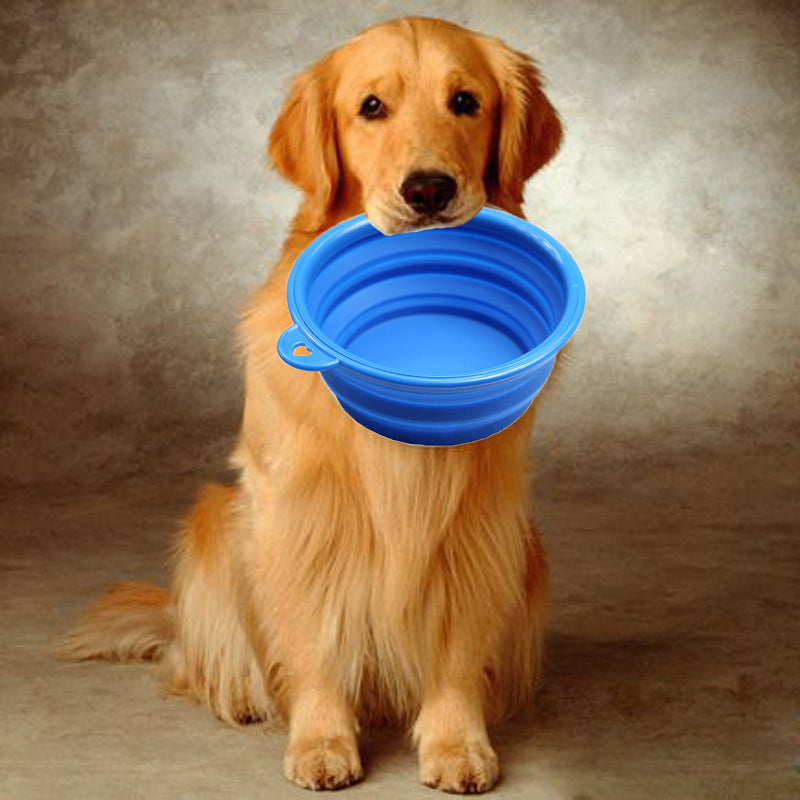 1pcsPet Products Silicone Pet Folding Dog Bowls Portable Dog Bowls Wholesale For Food The Dog Drinking Water Bowl Pet Bowls