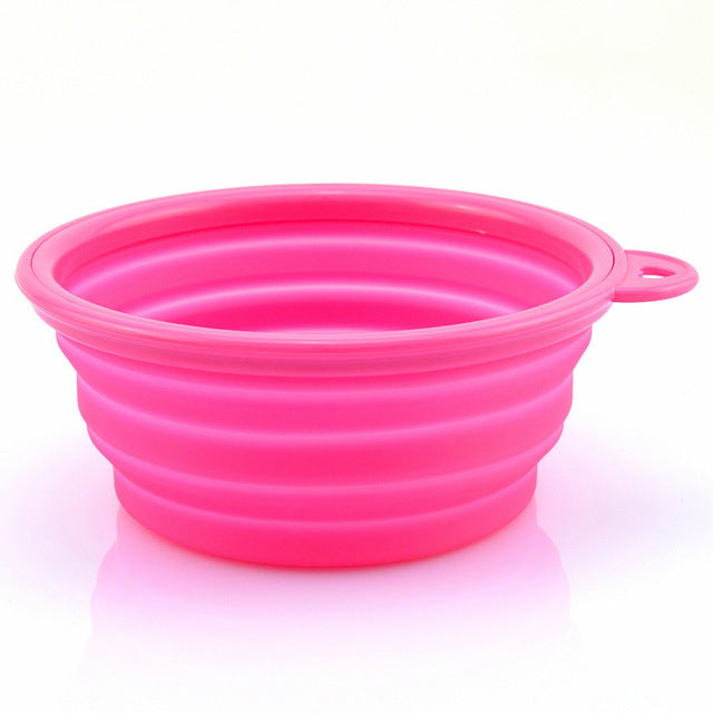 1pcsPet Products Silicone Pet Folding Dog Bowls Portable Dog Bowls Wholesale For Food The Dog Drinking Water Bowl Pet Bowls