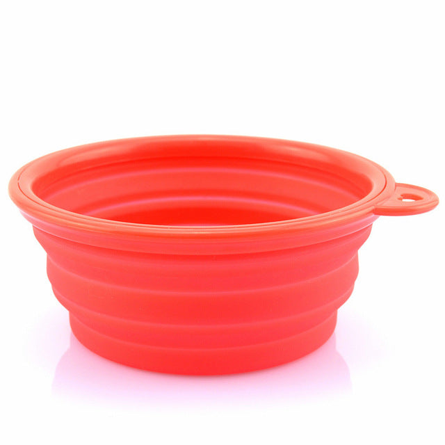 1pcsPet Products Silicone Pet Folding Dog Bowls Portable Dog Bowls Wholesale For Food The Dog Drinking Water Bowl Pet Bowls