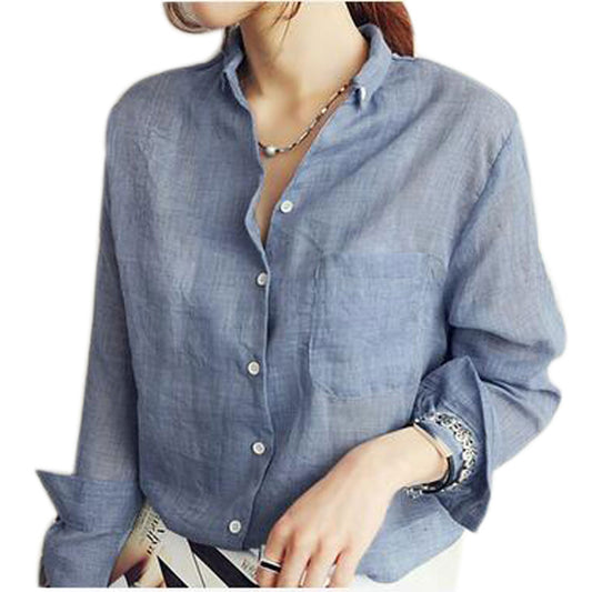 Vetement Femme Long Sleeve Shirt Women Clothes 2017 Womens Tops Fashion Women Blouses Linen Cotton White Blouse Plus Size Blusas