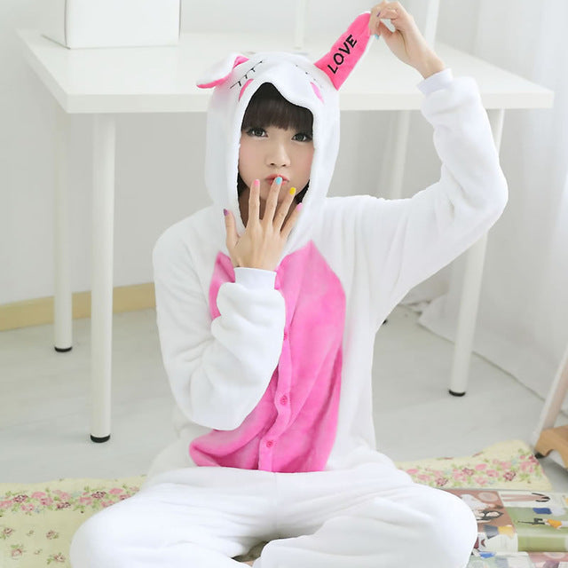 Adult Flannel Giraffe Pajamas Onesies Cosplay Costume Cartoon Animal Children Sleepwears Design For Toilet