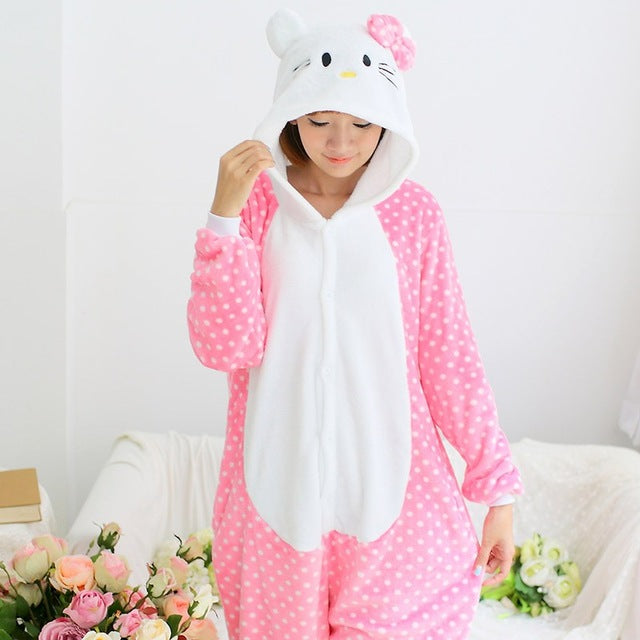 Adult Flannel Giraffe Pajamas Onesies Cosplay Costume Cartoon Animal Children Sleepwears Design For Toilet