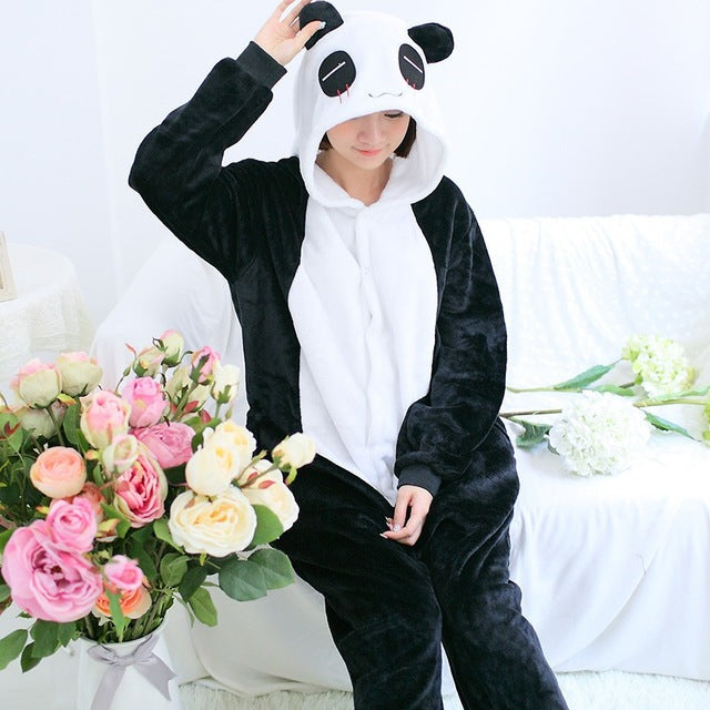 Adult Flannel Giraffe Pajamas Onesies Cosplay Costume Cartoon Animal Children Sleepwears Design For Toilet