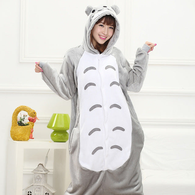 Adult Flannel Giraffe Pajamas Onesies Cosplay Costume Cartoon Animal Children Sleepwears Design For Toilet