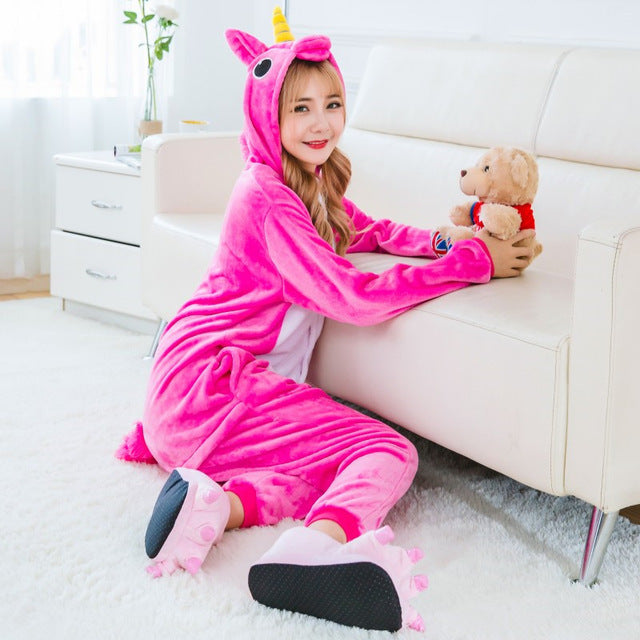 Adult Flannel Giraffe Pajamas Onesies Cosplay Costume Cartoon Animal Children Sleepwears Design For Toilet