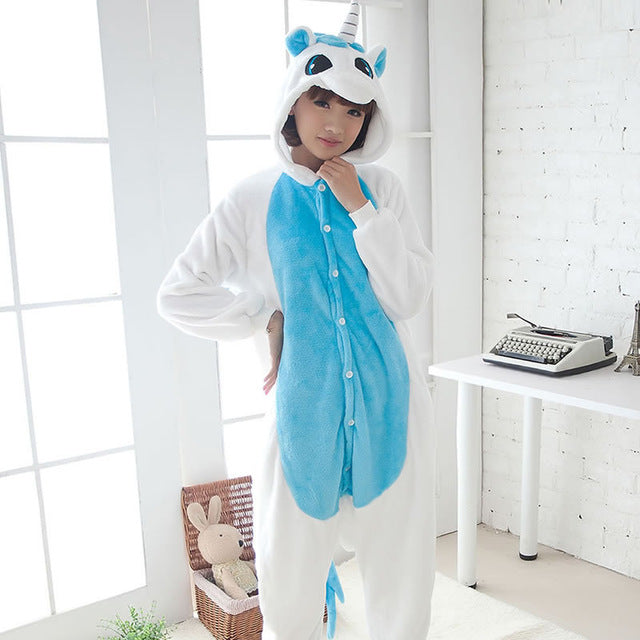 Adult Flannel Giraffe Pajamas Onesies Cosplay Costume Cartoon Animal Children Sleepwears Design For Toilet