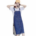 2017 Womens Vintage Spaghetti Straps Loose Split Summer Casual Party Jean Denim Look Strap Dress Straight Long Vestido
