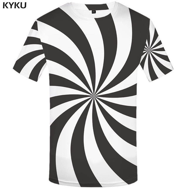 KYKU Brand Coconut Trees T shirt Sunlight Tops Beach Tees Hawaii Clothes  Clothing  Tshirt Men 3d T-shirt Mens Hip hop Ftness