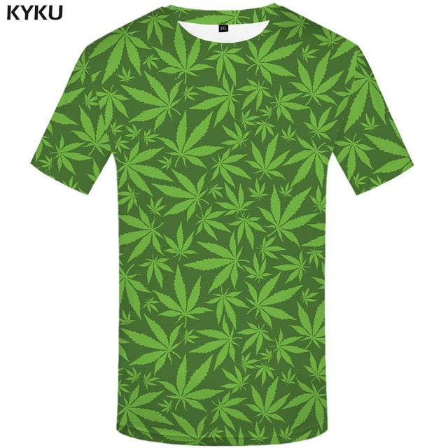 KYKU Brand Coconut Trees T shirt Sunlight Tops Beach Tees Hawaii Clothes  Clothing  Tshirt Men 3d T-shirt Mens Hip hop Ftness