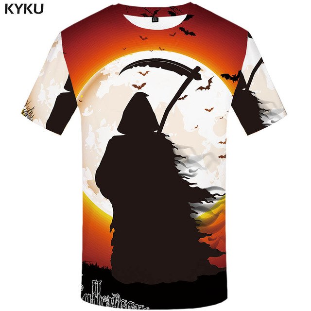 KYKU Brand Coconut Trees T shirt Sunlight Tops Beach Tees Hawaii Clothes  Clothing  Tshirt Men 3d T-shirt Mens Hip hop Ftness