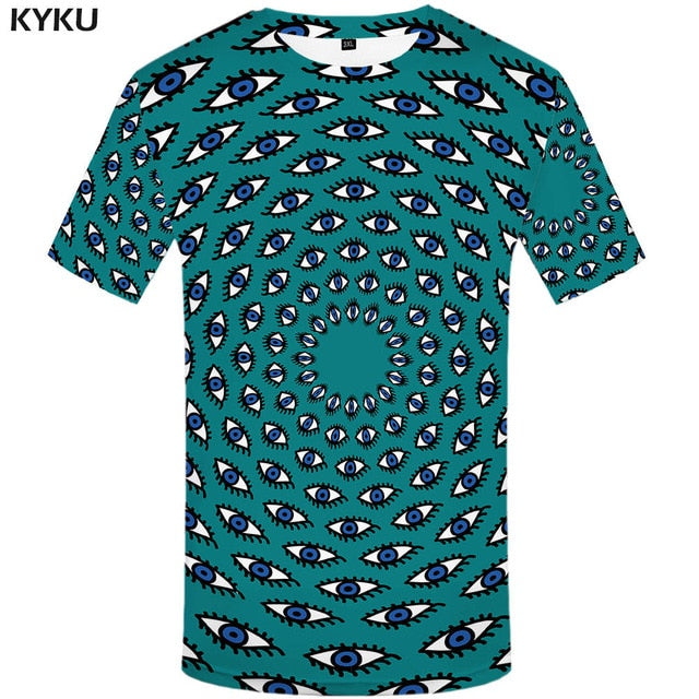 KYKU Brand Coconut Trees T shirt Sunlight Tops Beach Tees Hawaii Clothes  Clothing  Tshirt Men 3d T-shirt Mens Hip hop Ftness