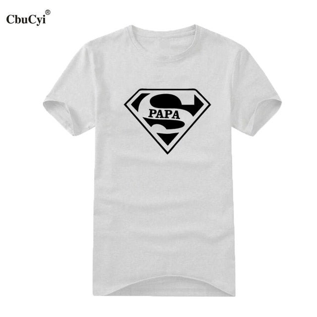 Super Papa T-shirt Fathers Day Gift New Dads Funny T Shirt Best Dad tshirt Mens Hipster Slogan Tee shirt homme