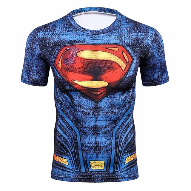 Men's Workout Clothes Short Sleeve Compression Shirt 3D Full Printing MMA Bodybuilding Tshirts Mens Gear Tee&Top Jerseys