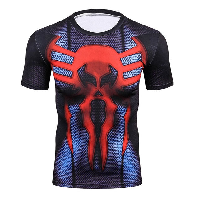 Men's Workout Clothes Short Sleeve Compression Shirt 3D Full Printing MMA Bodybuilding Tshirts Mens Gear Tee&Top Jerseys