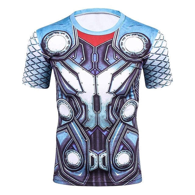 Men's Workout Clothes Short Sleeve Compression Shirt 3D Full Printing MMA Bodybuilding Tshirts Mens Gear Tee&Top Jerseys