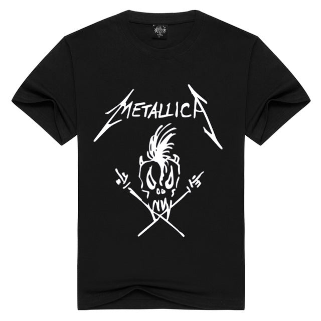 Men/Women Rock band Metallica t shirt ride the lightning tshirts Summer Tops Tees T-shirt Men Thrash Metal t-shirts Plus Size