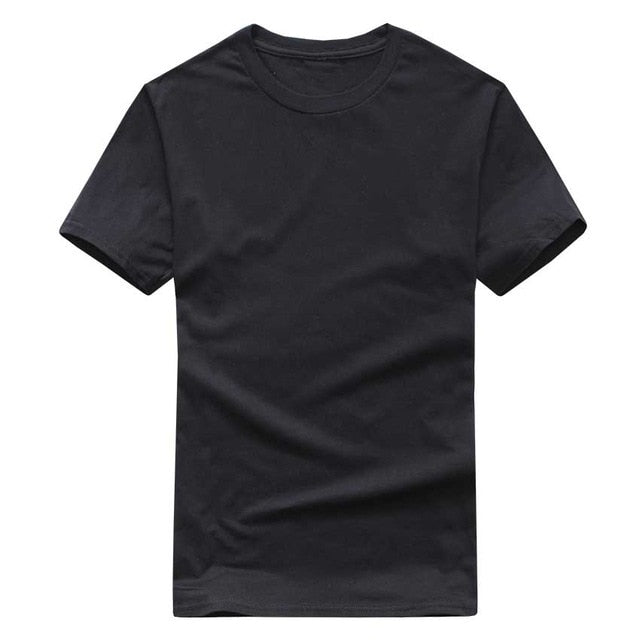 2018 New Solid color T Shirt Mens Black And White 100% cotton T-shirts Summer Skateboard Tee Boy Skate Tshirt Tops