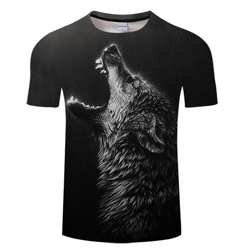 Black Lonely Wolf 3D Print t shirt Men Women tshirt Summer Funny Short Sleeve O-neck Tops&Tees Streetwear Drop Ship ZOOTOP BEAR