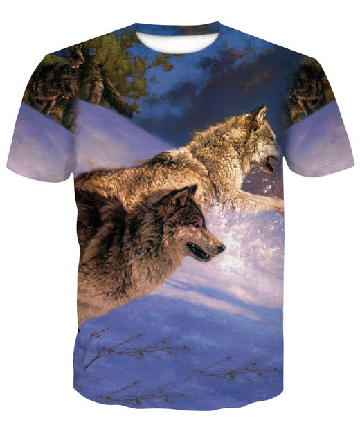 Devin Du 2018 Newest Harajuku Wolf 3D Print Cool T-shirt Men/Women Short Sleeve Summer Tops Tees T shirt Fashion M-4XL