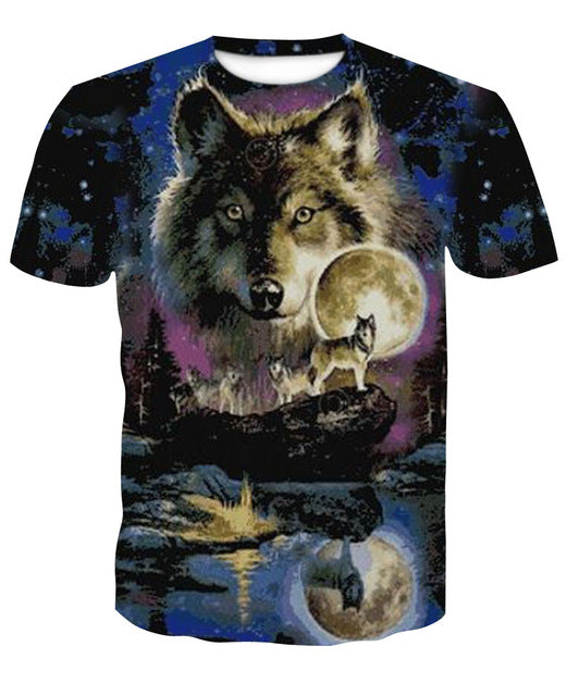 Devin Du 2018 Newest Harajuku Wolf 3D Print Cool T-shirt Men/Women Short Sleeve Summer Tops Tees T shirt Fashion M-4XL