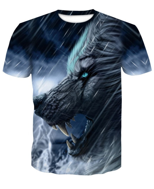 Devin Du 2018 Newest Harajuku Wolf 3D Print Cool T-shirt Men/Women Short Sleeve Summer Tops Tees T shirt Fashion M-4XL