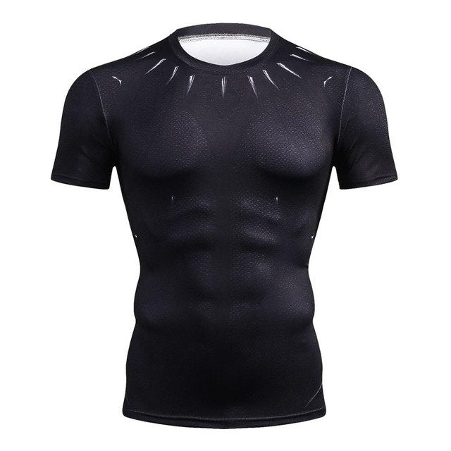 NEW 2018 Marvel Super Heroes Avenger Captain America Batman Tshirt Men Compression Base Layer Thermal Under Causal Shirt