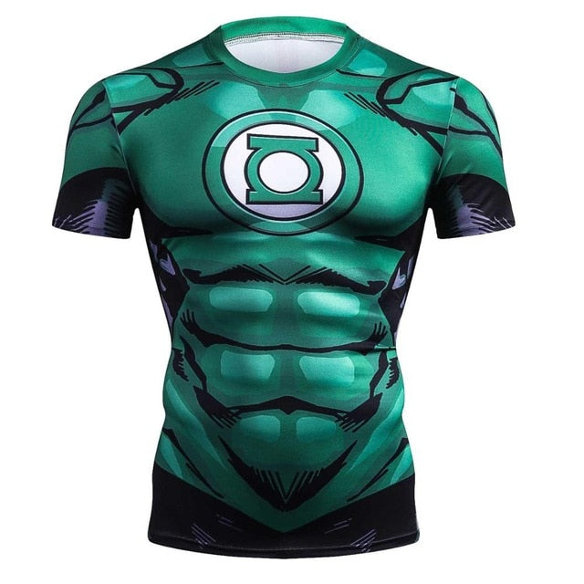 NEW 2018 Marvel Super Heroes Avenger Captain America Batman Tshirt Men Compression Base Layer Thermal Under Causal Shirt