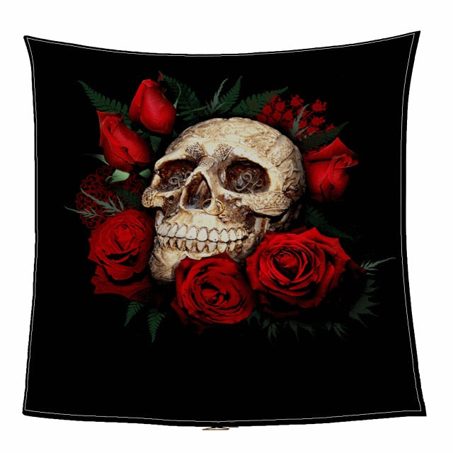 Super Soft Skull Bone Tapestry Wall Bedspread Beach Towel Mat Blanket Table Beach Towel