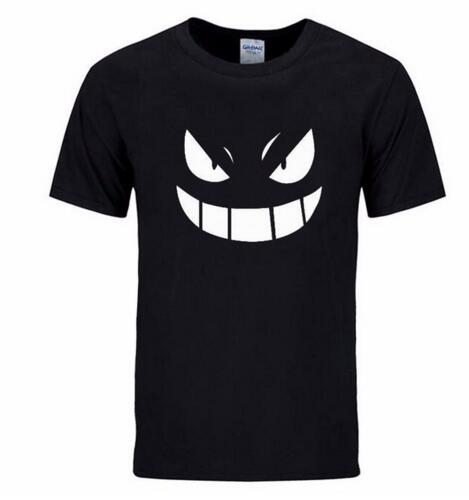 2017 Summer streetwear mma Pocket Monster Pokemon t-shirt Men hip hop casual Short Sleev Gengar Cartoon Anime tshirts man