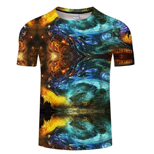 White t shirt 3D Skull tshirt Men T-shirt Male Top Summer Tee Quality Camiseta Short Sleeve O-neck Hip Hop Drop ship ZOOTOPBEAR