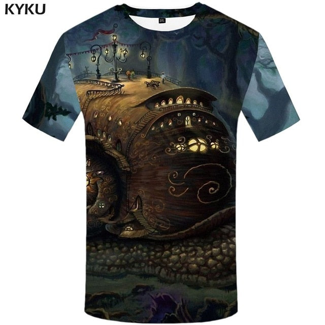 KYKU Bear Tshirt Men Animal T Shirt Punk Rock Funny T Shirts Hip Hop Tee 3d T-shirt Black Cool Mens Clothing Summer 2018 New