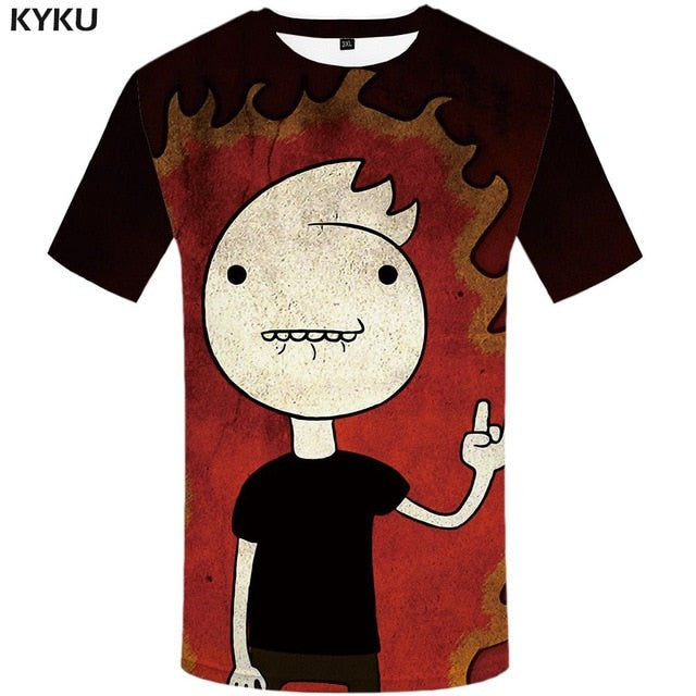 KYKU Bear Tshirt Men Animal T Shirt Punk Rock Funny T Shirts Hip Hop Tee 3d T-shirt Black Cool Mens Clothing Summer 2018 New