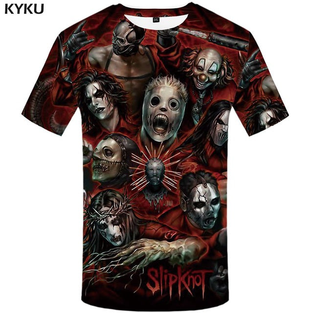 KYKU Bear Tshirt Men Animal T Shirt Punk Rock Funny T Shirts Hip Hop Tee 3d T-shirt Black Cool Mens Clothing Summer 2018 New