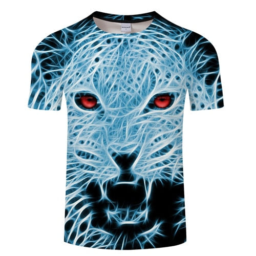 Blue Flaming tshirt Men t shirt 3d t-shirt Black Tee Casual Top Anime Camiseta Streatwear Short Sleeve Cloth DropShip ZOOTOPBEAR