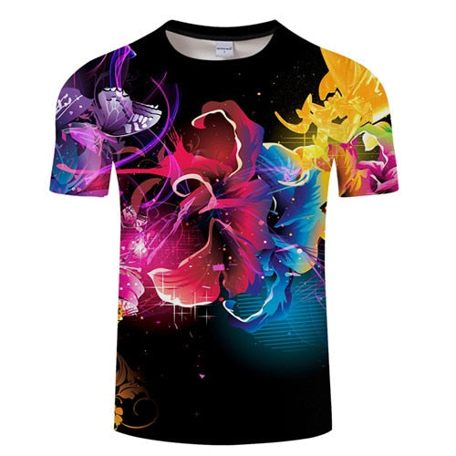 Blue Flaming tshirt Men t shirt 3d t-shirt Black Tee Casual Top Anime Camiseta Streatwear Short Sleeve Cloth DropShip ZOOTOPBEAR