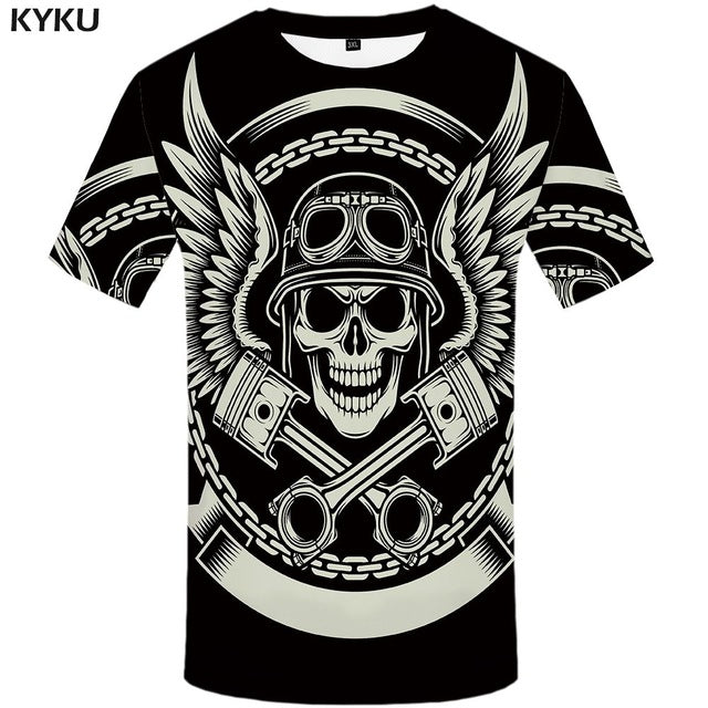 KYKU Elephant Tshirt Men Animal T-shirt Colorful Flower 3d Print T Shirt Anime Clothes Gothic Hip Hop Mens Clothing Streetwear