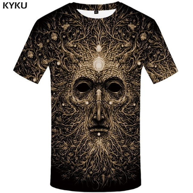 KYKU Elephant Tshirt Men Animal T-shirt Colorful Flower 3d Print T Shirt Anime Clothes Gothic Hip Hop Mens Clothing Streetwear