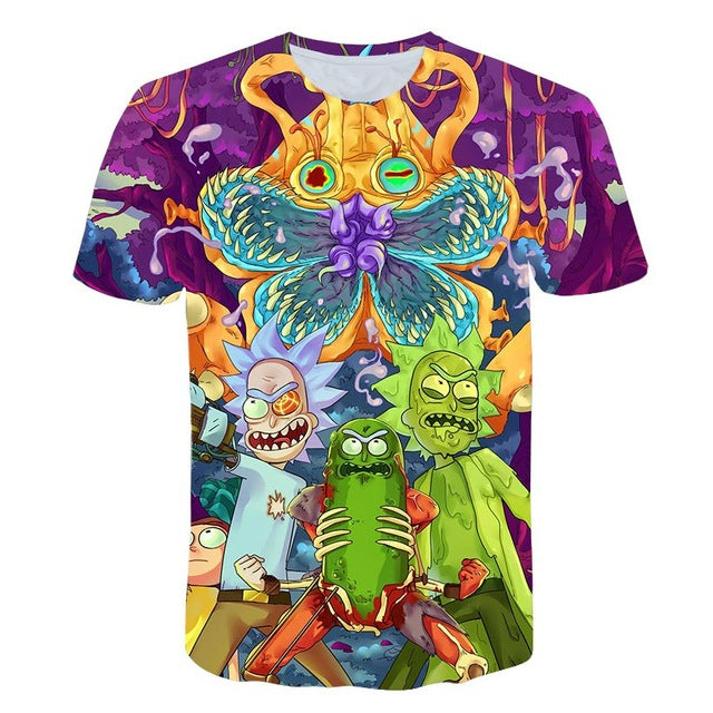 Rick and Morty By Jm2 Art 3D t shirt Men tshirt Summer Anime T-Shirt Short Sleeve Tees O-neck Tops Drop Ship