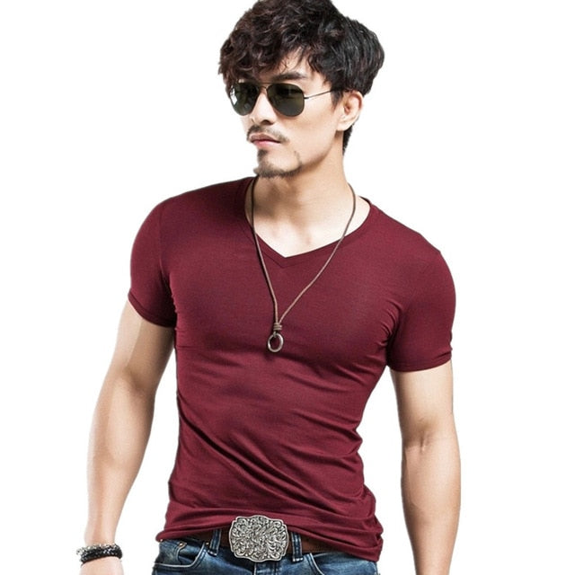 2018 MRMT Brand Clothing 10 colors V neck Men's T Shirt Men Fashion Tshirts Fitness Casual For Male T-shirt S-5XL Free Shipping