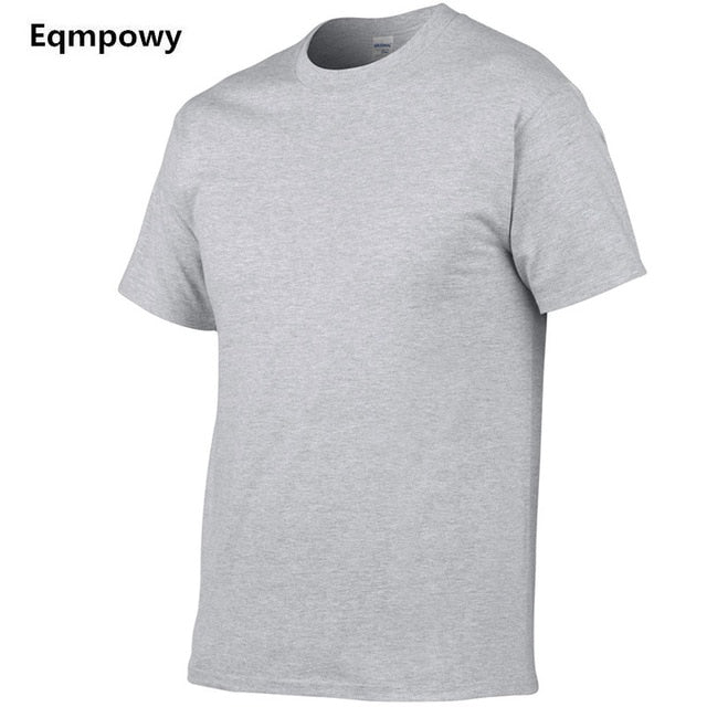 2018 Summer New High quality men T shirt casual short sleeve o-neck 100% cotton t-shirt men brand white black Red gray tee shirt