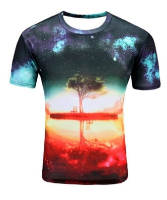 2018 Newest Summer Style Fashion Print Short sleeved Tees Men Black And White Vertigo Hypnotic colorful Printing 3D T shirt