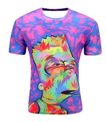 2018 Newest Summer Style Fashion Print Short sleeved Tees Men Black And White Vertigo Hypnotic colorful Printing 3D T shirt