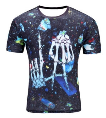 2018 Newest Summer Style Fashion Print Short sleeved Tees Men Black And White Vertigo Hypnotic colorful Printing 3D T shirt