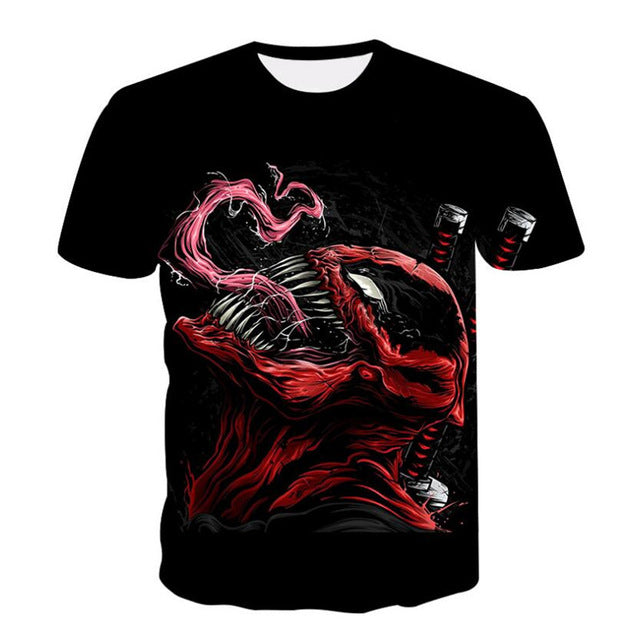 New arrive popular marvel movie venom t shirt men women 3D print fashion short sleeve tshirt streetwear casual summer tops S-4XL