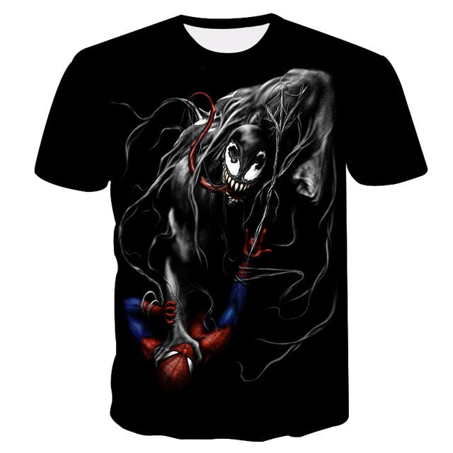 Newest Venom t-shirt 3D Printed T-shirts Men Women Casual Shirt Short Sleeve Fitness T Shirt Deadpool Tees Spider man Skull Tops