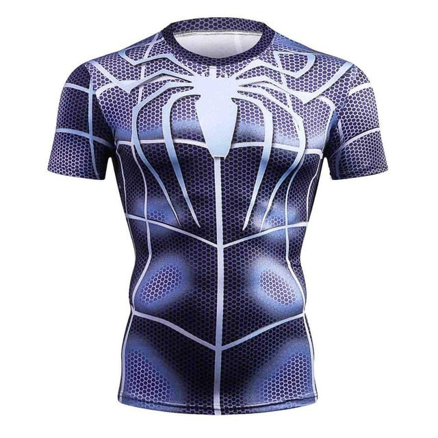 Raglan Sleeve Iron Spiderman 3D Printed T shirts Men Compression Shirts 2018 Summer NEW Cosplay Crossfit Tops For Male Fitness