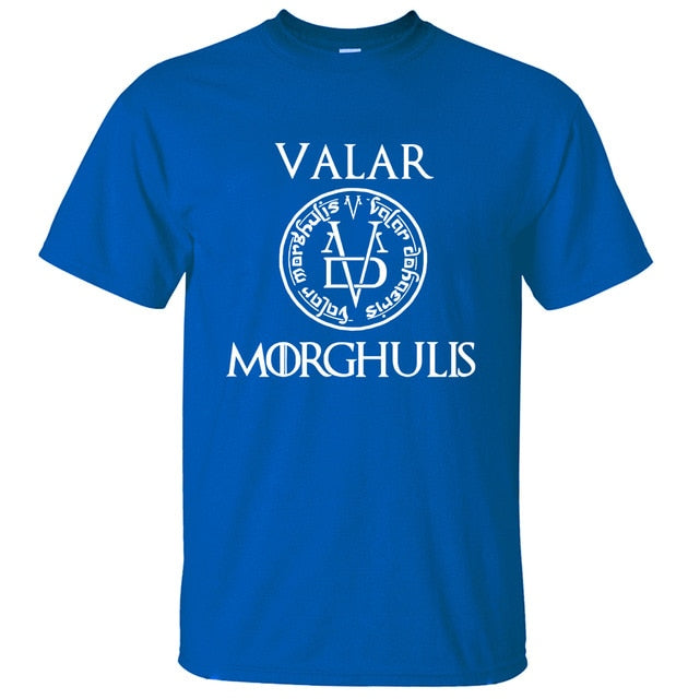 2019 Summer Tshirt Men Valar Morgulis All Men Must Die Valyrian Game of Thrones T Shirts Casual 100% Cotton Men's Tops Tees