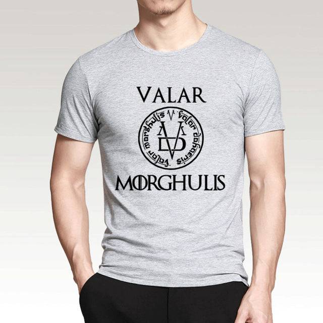 2019 Summer Tshirt Men Valar Morgulis All Men Must Die Valyrian Game of Thrones T Shirts Casual 100% Cotton Men's Tops Tees