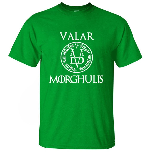 2019 Summer Tshirt Men Valar Morgulis All Men Must Die Valyrian Game of Thrones T Shirts Casual 100% Cotton Men's Tops Tees